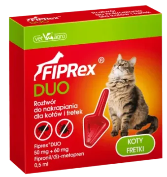 VET-AGRO Fiprex DUO 0,5ml roztwór dla kotów i fretek