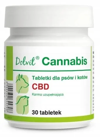 DOLFOS Dolvit Cannabis 30 tabletek CBD dla psa i kota