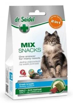 DR SEIDEL Mix snacks 2w1 świeży oddech i odkłaczanie