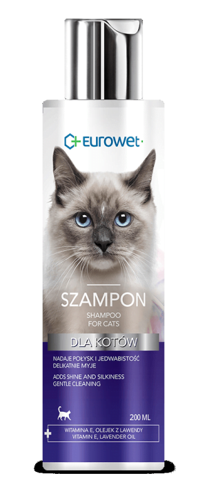 EUROWET Szampon dla kotów 200ml połysk i pielęgnacja
