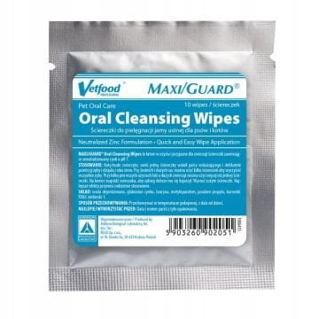 VETFOOD MAXI/GUARD Oral Cleansing Wipes chusteczki 10szt