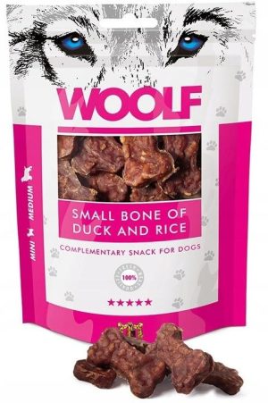 WOOLF small bone of duck and rice 100g