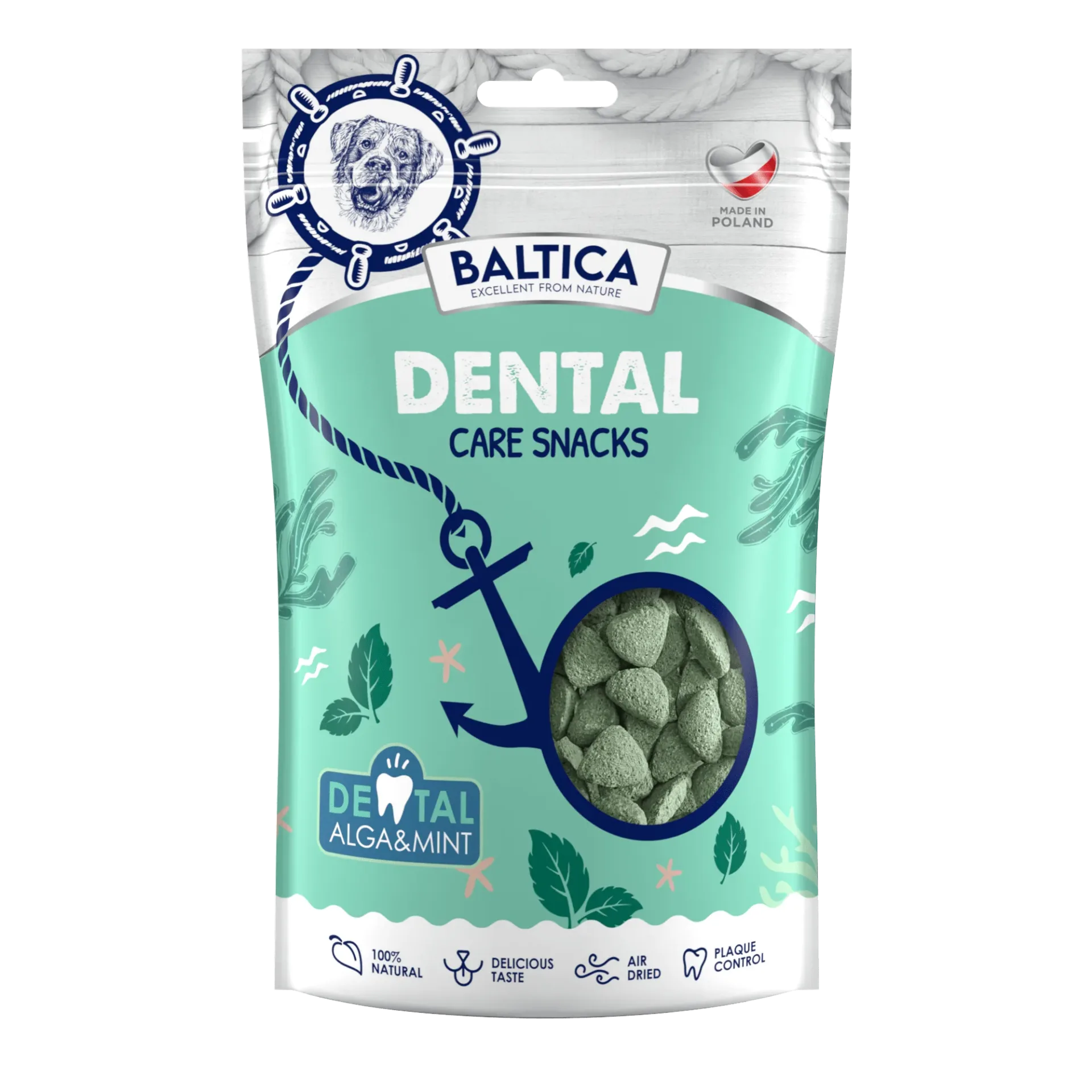 BALTICA Przysmaki dental dla psa z algą i miętą 150g