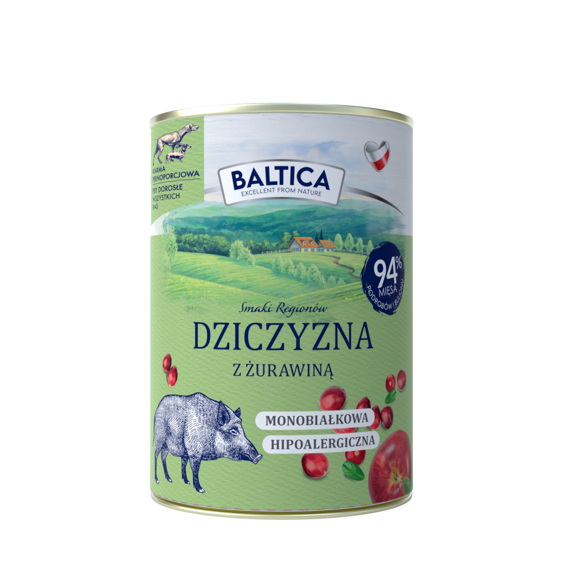 BALTICA monobiałkowa karma 400g dziczyzna z żurawiną