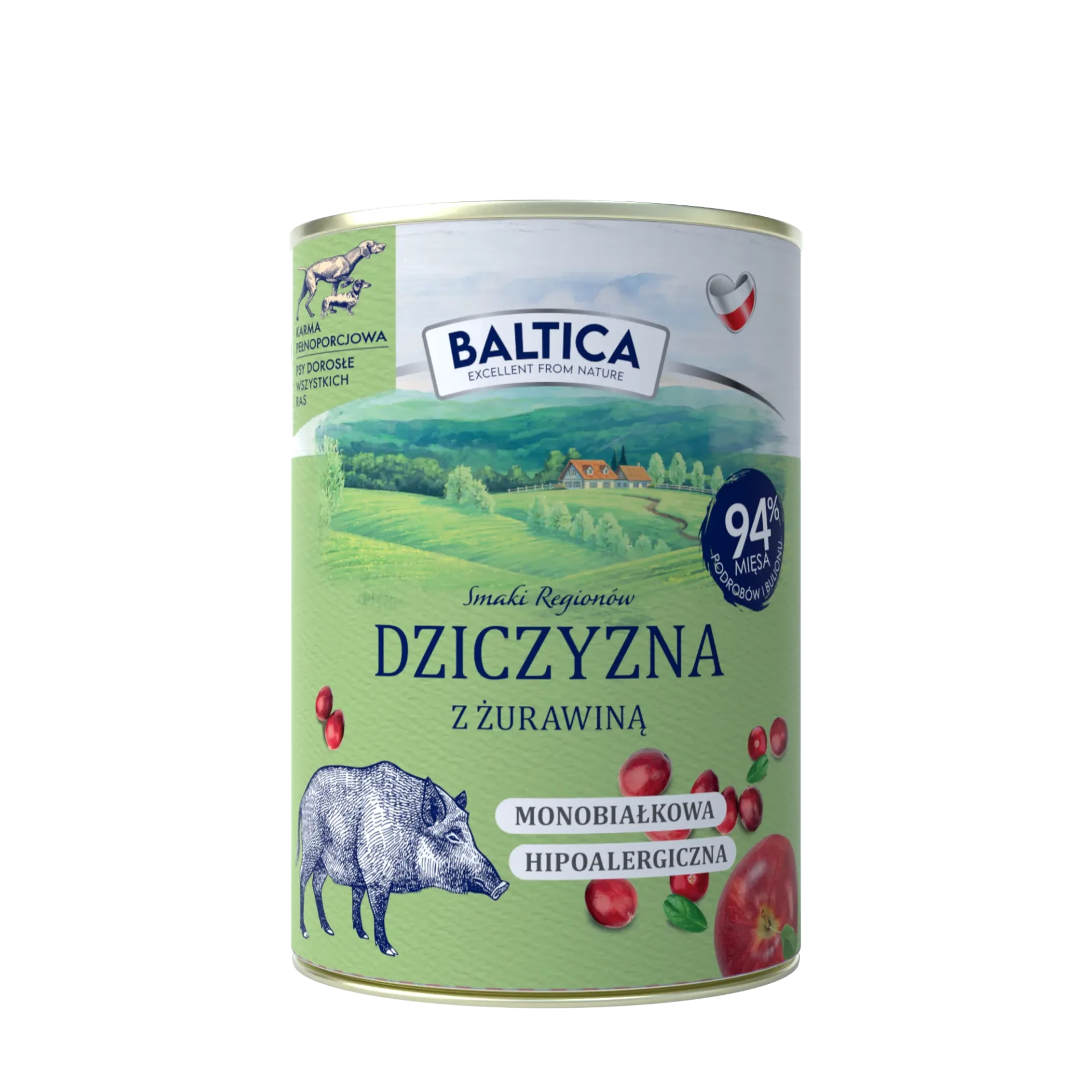 BALTICA monobiałkowa karma 400g dziczyzna z żurawiną