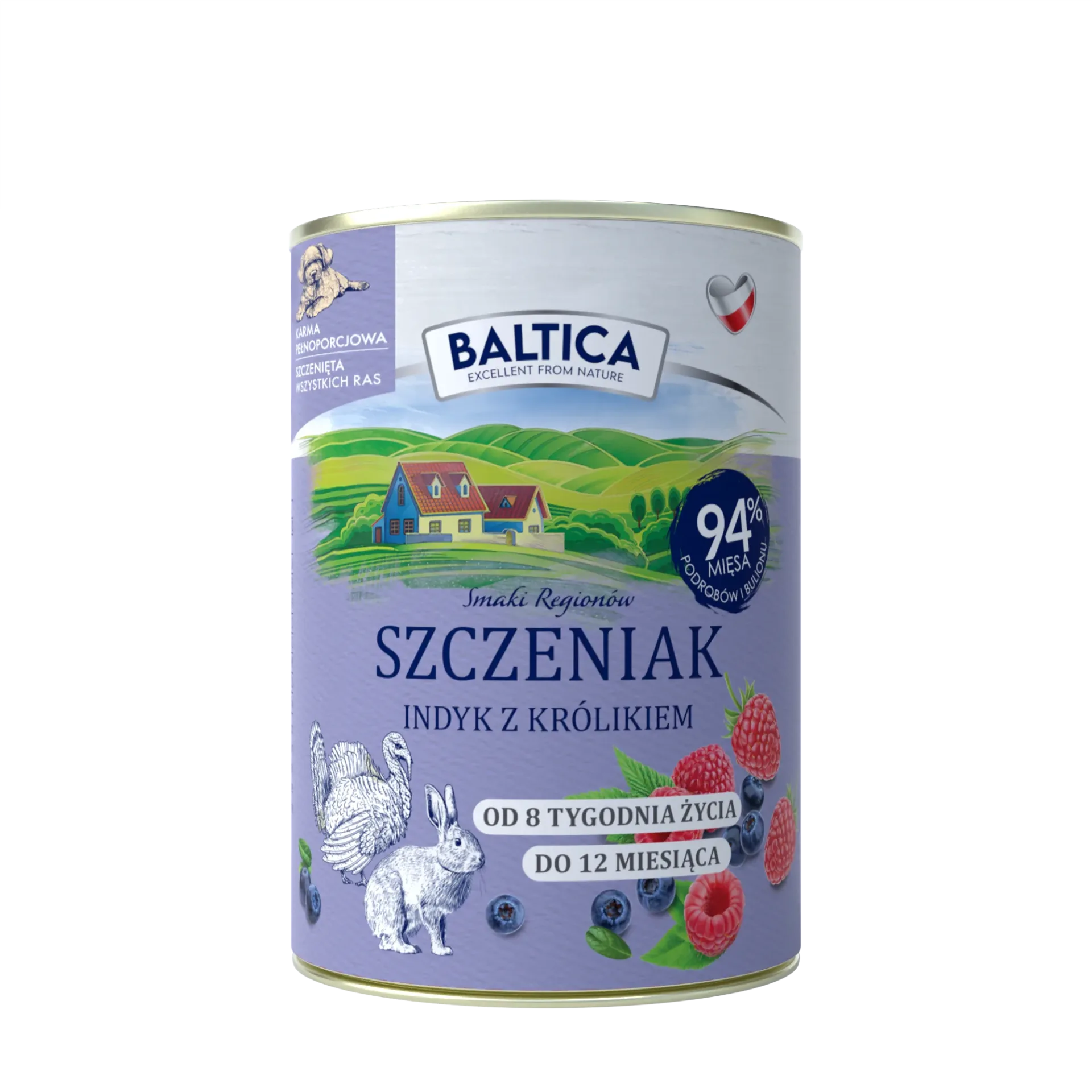 BALTICA Indyk z królikiem dla szczeniąt 400g