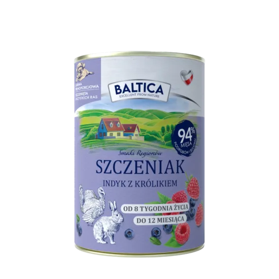 BALTICA Indyk z królikiem dla szczeniąt 400g