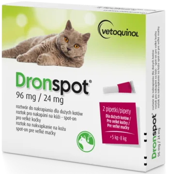 VETOQUINOL Dronspot krople dla kotów od 5kg do 8kg