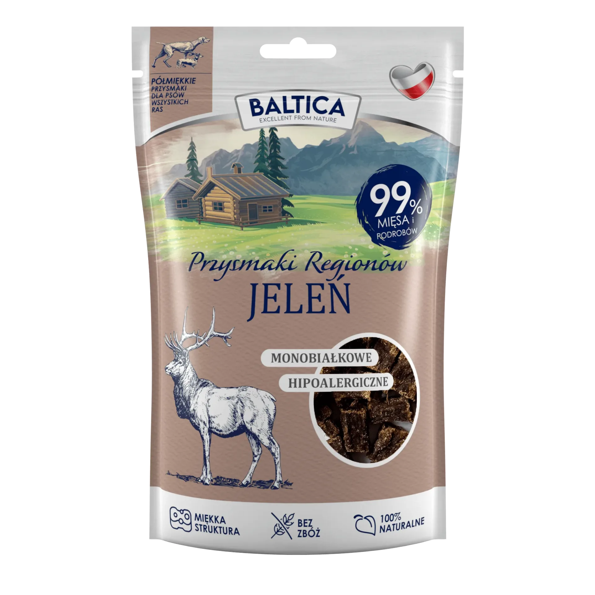 BALTICA Przysmaki półmiękkie jeleń 80g