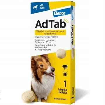 ADTAB Dog tabletki na kleszcze i pchły 900mg