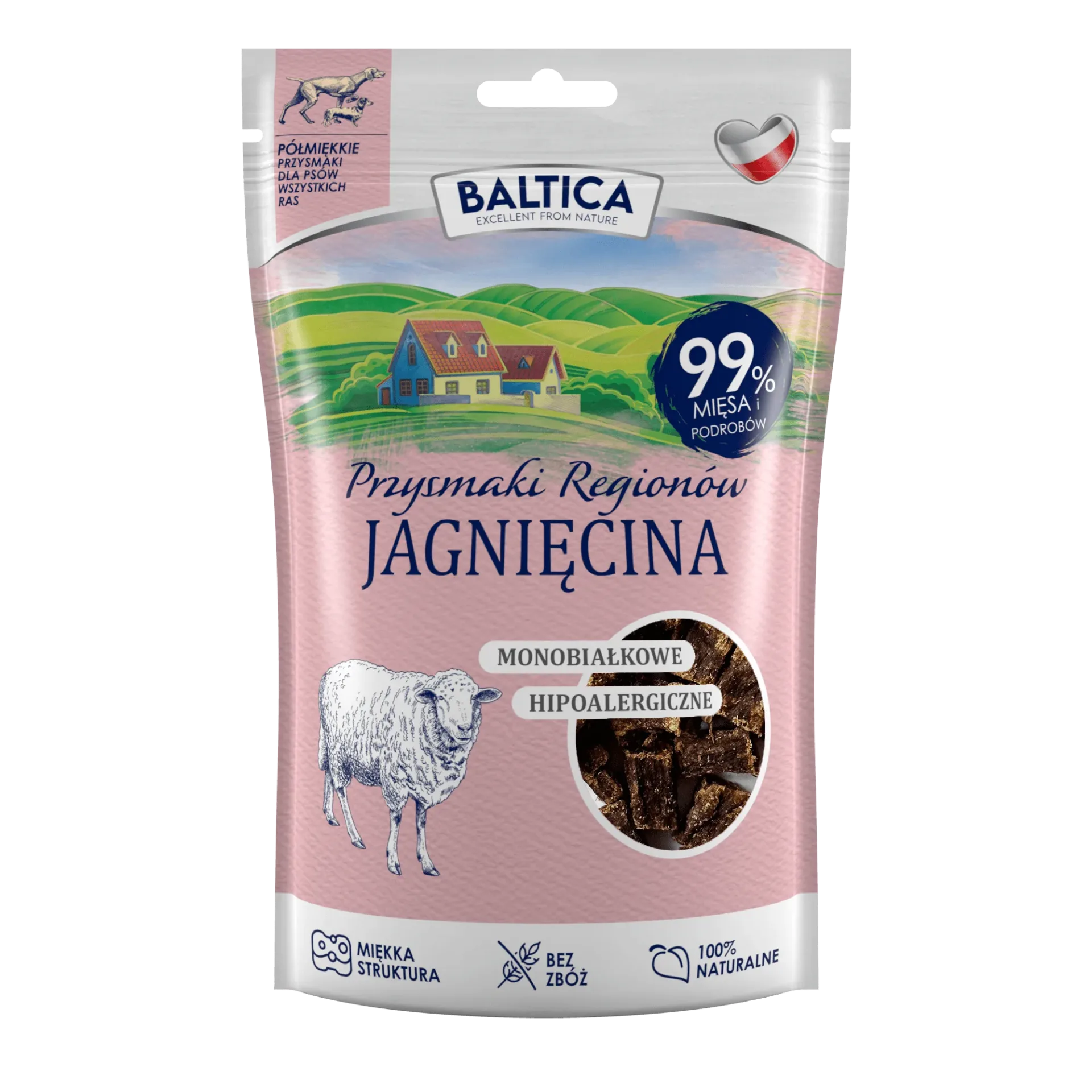 BALTICA Przysmaki Półmiękkie Jagnięcina 80g monobiałkowe