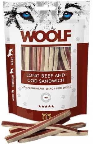 WOOLF long beef and cod sandwich 100g