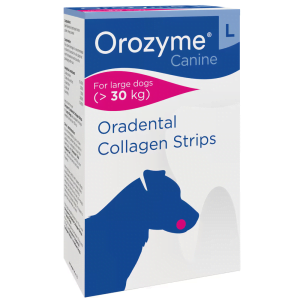 OROZYME Oradental Collagen Stripes L - kolagenowe gryzaki