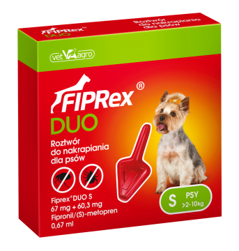 VET-AGRO Fiprex DUO S 2-10kg roztwór dla psów 0,67ml