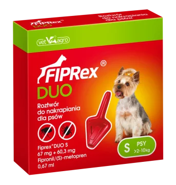 VET-AGRO Fiprex DUO S 2-10kg roztwór dla psów 0,67ml