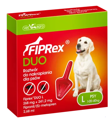 VET-AGRO Fiprex DUO L 20-40kg roztwór dla psów 2,68ml