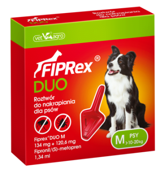 VET-AGRO Fiprex DUO M 10-20kg roztwór dla psów 1,34ml