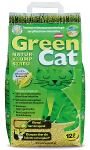 GREEN CAT Naturalny zbożowy żwirek zbrylający dla kotów 12 litrów