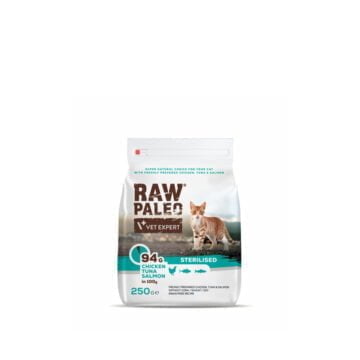 Raw Paleo karma dla kotów sterylizowanych z rybami 250g
