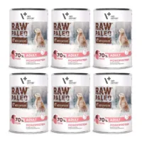 RAW PALEO karma dla psów dorosłych wieprzowina 6x400g