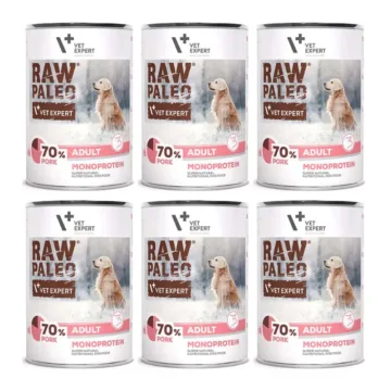 RAW PALEO karma dla psów dorosłych wieprzowina 6x400g