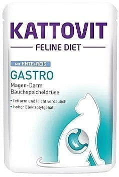 KATTOVIT Gastro kaczka ryż 85g na układ pokarmowy