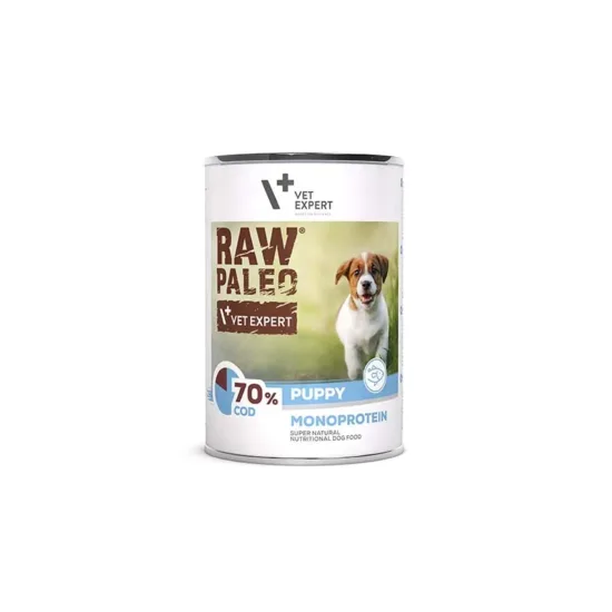 RAW PALEO mokra karma dla szczeniąt z dorszem 400g
