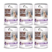 RAW PALEO mokra karma dla psów dorosłych z kaczką 6x400g