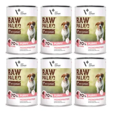 RAW PALEO mokra karma dla szczeniąt z wieprzowiną 6x400g