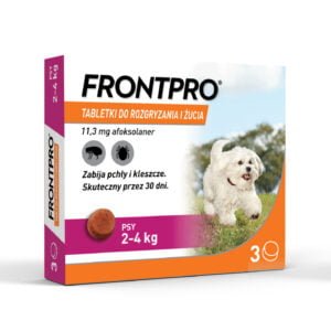 FRONTPRO S tabletki do żucia na pchły i kleszcze pies 2-4kg