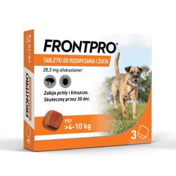 FRONTPRO M tabletki do żucia na pchły i kleszcze pies 4-10kg