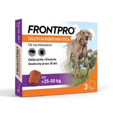 FRONTPRO XL tabletki do żucia na pchły i kleszcze pies 25-50kg