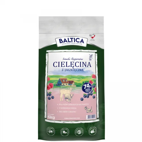 BALTICA cielęcina z jagnięciną dla małych ras 6kg