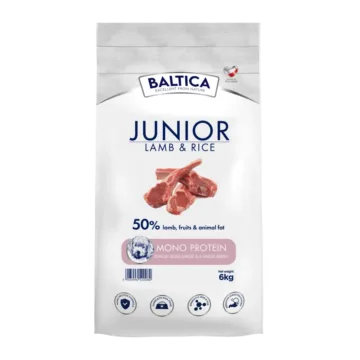 BALTICA Karma z jagnięciną i ryżem Junior rasy duże 6kg