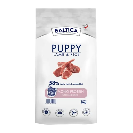 BALTICA Jagnięcina i ryż szczenięta wszystkie rasy 6kg
