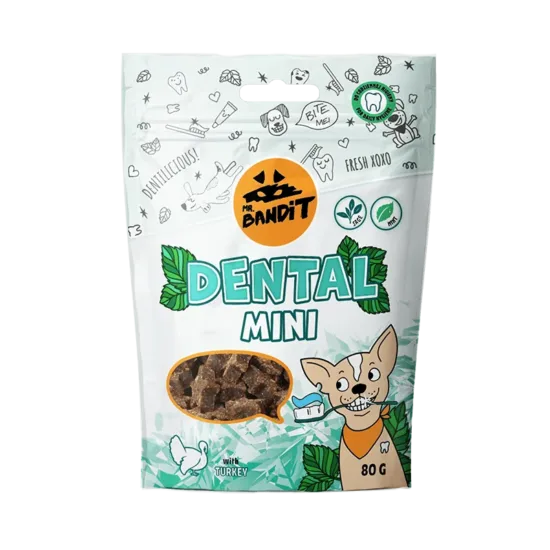 MR. BANDIT Dental Mini z indykiem dla psa 80g