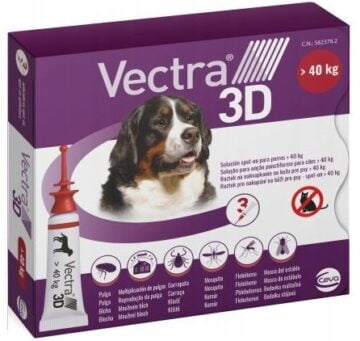 VECTRA 3D Roztwór dla psów >40 na pchły i kleszcze