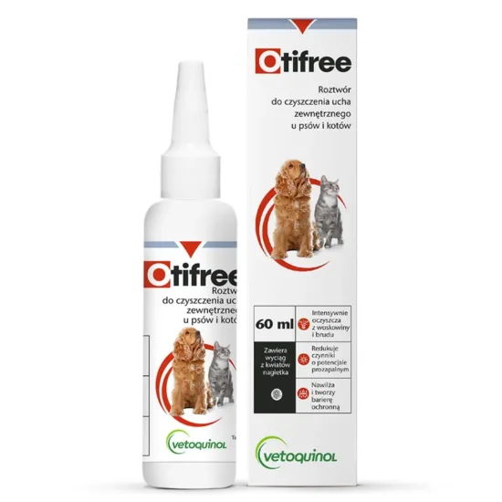 VETOQUINOL Otifree 60ml roztwór do czyszczenia uszu