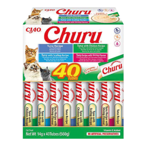 INABA CAT Churu mix z tuńczykiem i owocami morza 40x14g