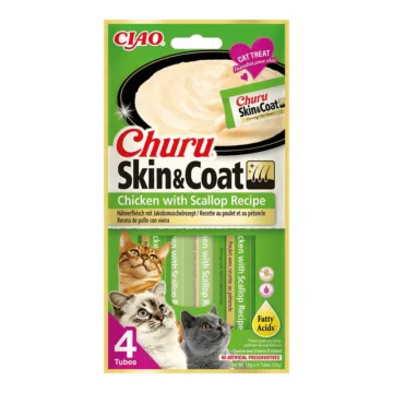 INABA CAT Churu Skin and Coat kurczak małża