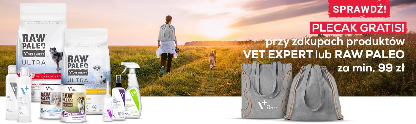 Vet Expert lub RAW PALEO + plecak GRATIS