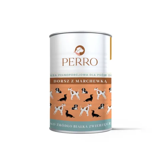 PERRO Dorsz z marchewką 410g