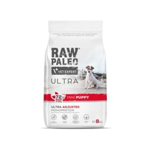 RAW PALEO Ultra Beef Mini Puppy 8kg z wołowiną dla szczeniąt ras małych