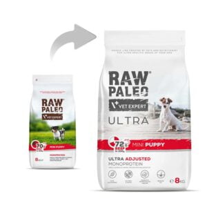 RAW PALEO Ultra Beef Mini Puppy 8kg z wołowiną dla szczeniąt ras małych - obrazek 3