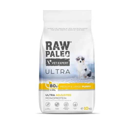 RAW PALEO Ultra Turkey Medium Large Puppy 10kg z indykiem dla szczeniąt ras średnich i dużych