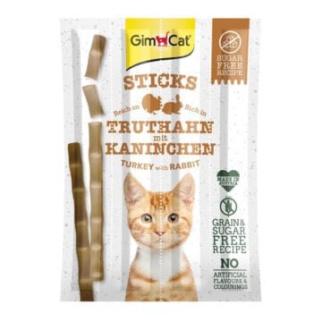 GIMCAT Sticks z indykiem i królikiem