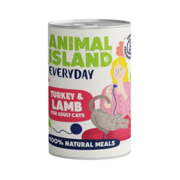 ANIMAL ISLAND Everyday Indyk z Jagnięciną 400g bezzbożowy mus dla kotów powyżej 3 miesiąca