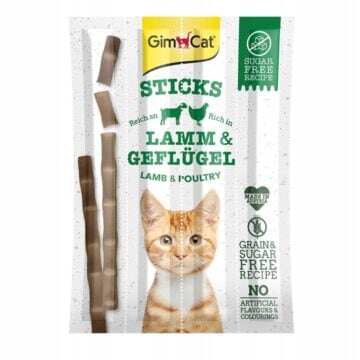 GIMCAT Sticks z jagnięciną i drobiem