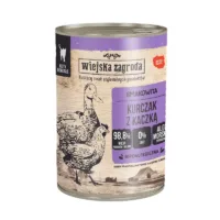 WIEJSKA ZAGRODA Kurczak z kaczką 400g karma mokra