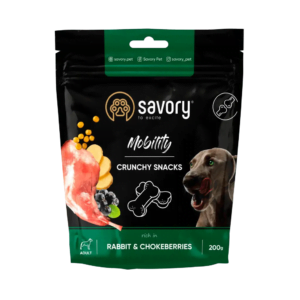 Savory Dog Crunchy Snacks Mobility Rabbit 200g